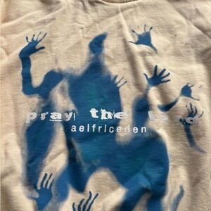 Aelfric Eden Beige and Blue Graphic Sweatshirt